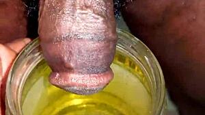 wanna see this small hairy black cock piss outdoor and indoor?