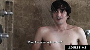 eliza ibarra slips on wrong glasses before steamy shower licks n rides