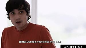 eliza ibarra slips on wrong glasses before steamy shower licks n rides