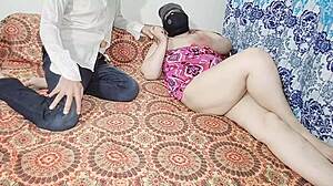 Indian BBW Wife Endures Painful Rough Anal Cowgirl by Husband with Loud Moans