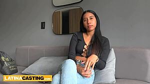 Slim Colombian Teen In Red Lingerie Rides Thick Cock Rough In Casting Interview
