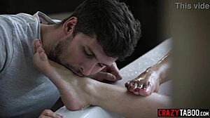 my big ass milf heart races from rough fuck after his footjob tease