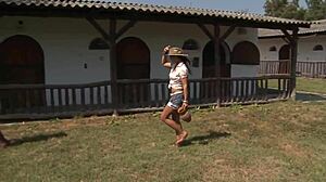 Farm Girl Bent Over Outdoor Ranch Takes Big Monster Cock Anal Assfucking Creampie Doggystyle Cowgirl Riding Facial