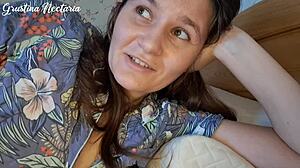 hey babe, your loving russian girlfriend brunette long hair skinny tanned tattoo small waist wakes you sucking monster cock pov cum in mouth asmr bedroom