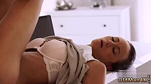 step daddy devours friend's daughter pussy old man ravages hard