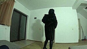 Curvy mature goddess teases with deepthroat cum play on luxurious fur coat