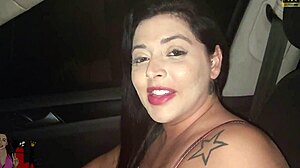 i flash my brazilian wife outdoors then watch her get filled by stranger