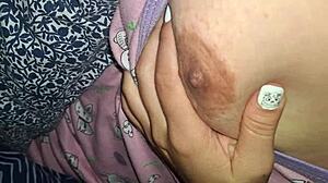 uncle's wife sends curvy shaved pussy tease vid from next room over