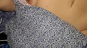 uncle's wife sends curvy shaved pussy tease vid from next room over