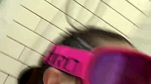 Bathroom flashing escapade continues with a steamy facial finish part 2.