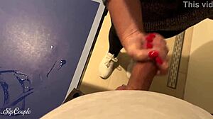 i love how this cute girl plays with that big cock in the game room, so risky public fun outdoors...