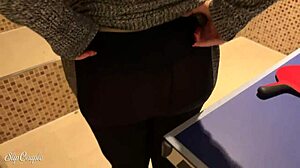 i love how this cute girl plays with that big cock in the game room, so risky public fun outdoors...