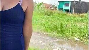 guy pays hot venezuelan cash to fuck her tight pussy right in public view?