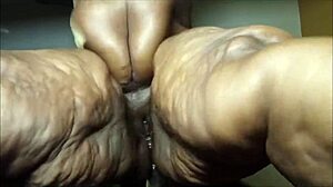 Chubby Ebony Stepmom's Massive Ass and Big Clit Spread Wide Begging for Son's Monster Cock Doggystyle