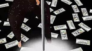 bbw with big ass and tits dances strip club then bends for bbc creampie