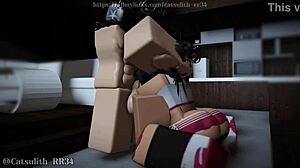 Cheerleader Bent Over For Rough Doggystyle Creampie After Game Close