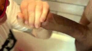 Bathroom flashing escapade continues with a steamy facial finish part 2.