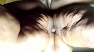 Chubby Ebony Stepmom's Massive Ass and Big Clit Spread Wide Begging for Son's Monster Cock Doggystyle