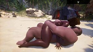 wanna watch big ass curvy ebony milf indra ride tiny dick ziad on the beach, he craves her pussy??