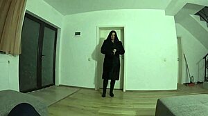 Curvy mature goddess teases with deepthroat cum play on luxurious fur coat