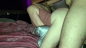 He pounds her juicy pussy hard until cumming deep inside creampie