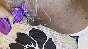 ebony wife dominates husband with anal toys and humiliation