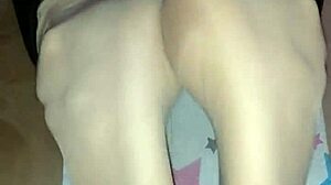 she gives me a homemade nylon footjob ending in sticky cumshot