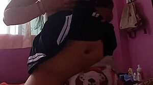 latina amateur grinds pillow riding her pink wet vagina to ecstasy