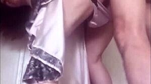 I'm fucking this satin panty-down French babe doggystyle in heels