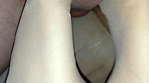 she gives me a homemade nylon footjob ending in sticky cumshot