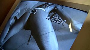 Blonde Amanda slurps gloryhole cock to facial cumshot