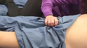 mom caught me jerking off, punished with urethral finger and strapon ass fuck