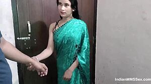 Real indian skinny wife bends over for hardcore home doggystyle blowjob fuck!