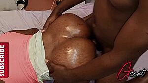 she showed up for dinner but ends up bent over moaning on big black cock instead