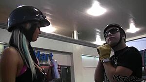 slim amateur babe deepthroats monster cock then takes sloppy facial first time ever 💦😈