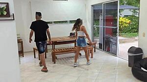 colombian housewife's muscular legs spread for young stud's rough fuck