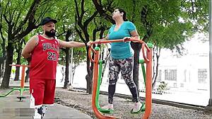 neighbor slut caught in park begs for my cock in homemade spanish fuck