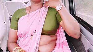 indian bhabi cheats husband on long drive fuck with boyfriend dirty telugu talk