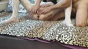 i can't believe my wife in white stockings fucked right in front of her cuckold husband