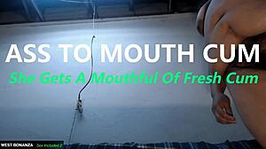 oh man i just took it straight from my ass to mouth... now swallow this fresh hot cum mouthful