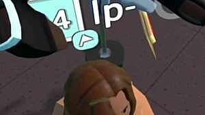 Cute Girl Kneels Sucking Thick Cock Deep in Rec Room