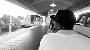 Pregnant Slut Deepthroats Black Monster Cock Outdoors Cum Covered