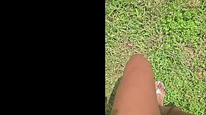 WOW! Stomping Huge Feet in Yard Makes Everything Tiny Down There 18+