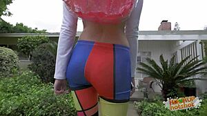 heart pounding as cute alice march gags deep on monster cock smiling through the sloppy face fuck