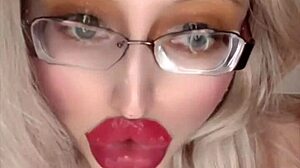 wow check out this belly dancer goddess shaking her huge belly with glasses on