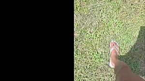 WOW! Stomping Huge Feet in Yard Makes Everything Tiny Down There 18+