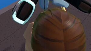 Cute Girl Kneels Sucking Thick Cock Deep in Rec Room