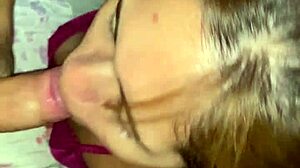 stepsister drops to knees for sloppy pov blowjob right at home amateurs