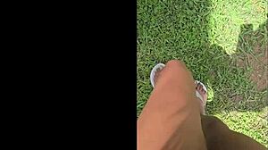 WOW! Stomping Huge Feet in Yard Makes Everything Tiny Down There 18+