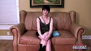 Short-haired cutie Cora rims ass eagerly then blows juicy cock deep